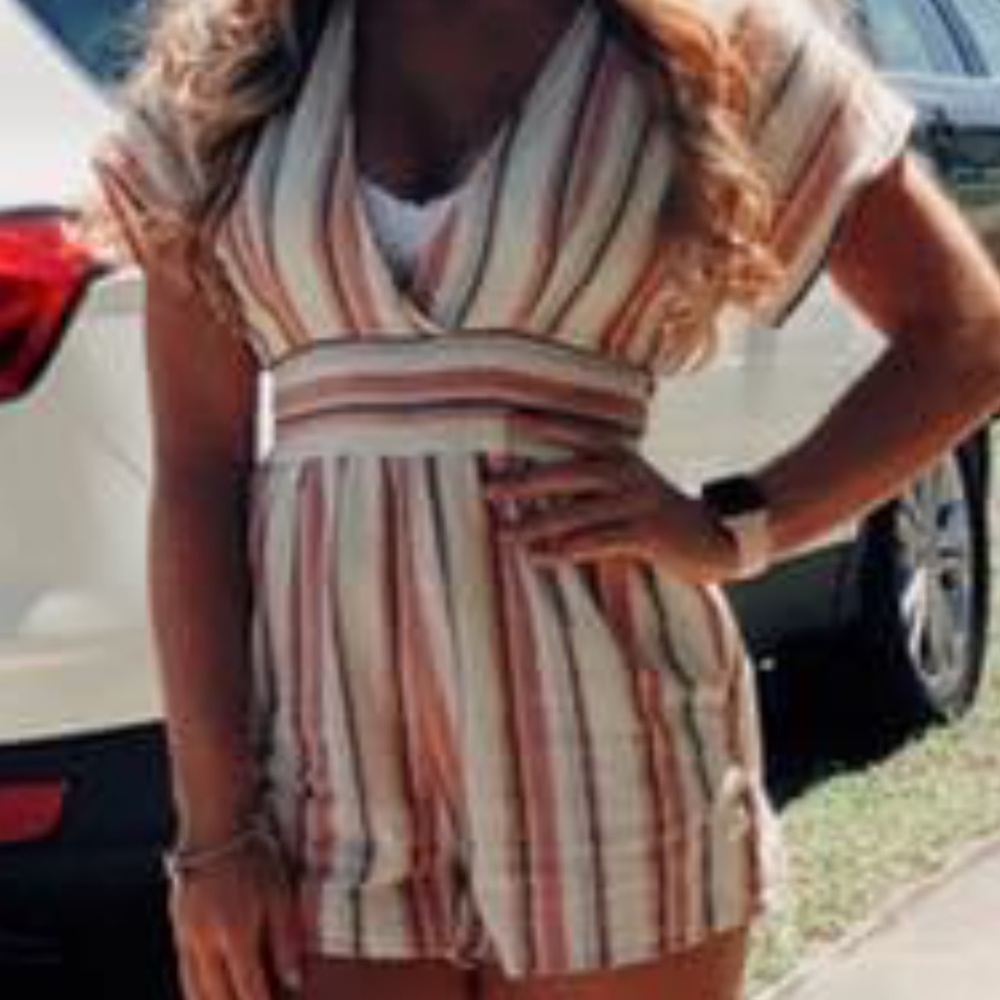 MULYI COLOR STRIPED AMERICAN EAGLE ROMPER